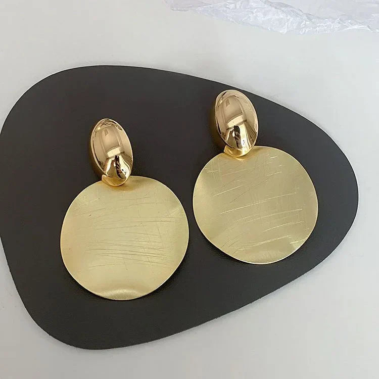 Classic Circle Drop Earrings - Amaya - Pexav