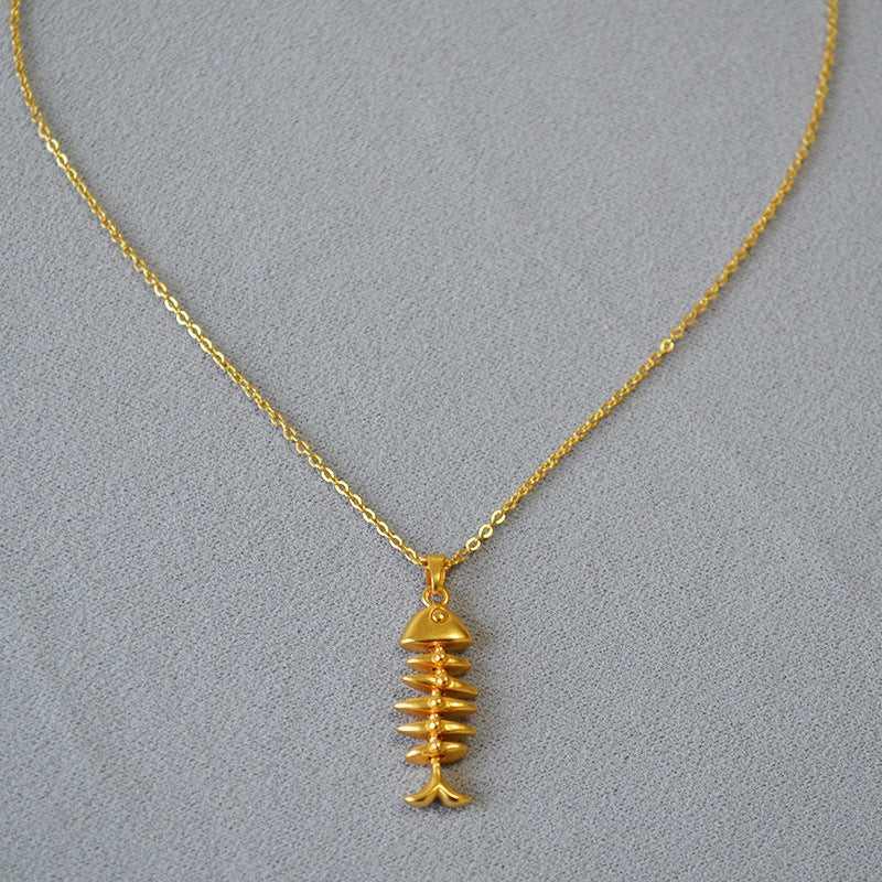 Delicate Fish Pendant Necklace - Pexav