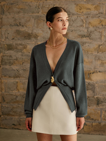 Simple Classic Button Cardigan