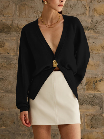 Simple Classic Button Cardigan