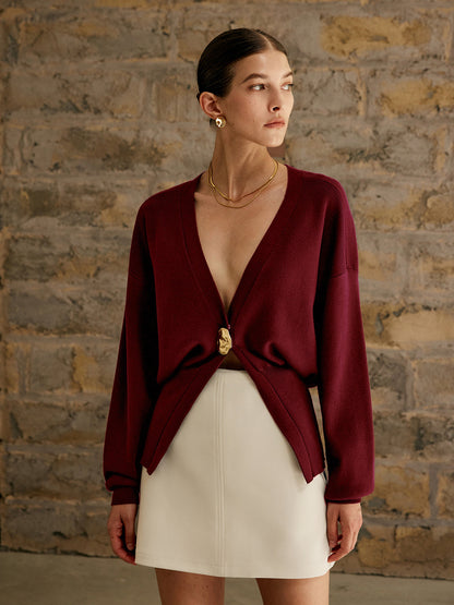 Simple Classic Button Cardigan