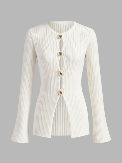 Classic Open Front Cable Sweater