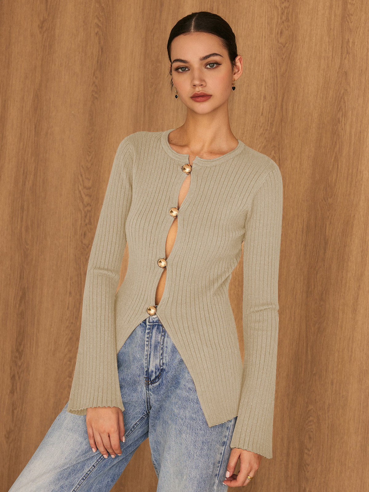 Classic Open Front Cable Sweater