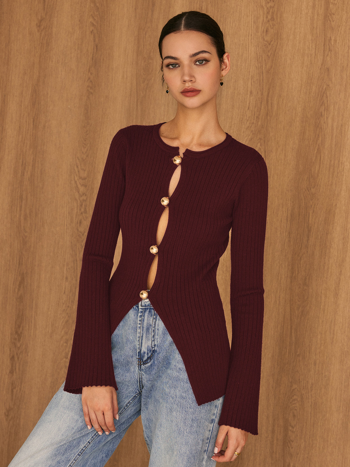Classic Open Front Cable Sweater