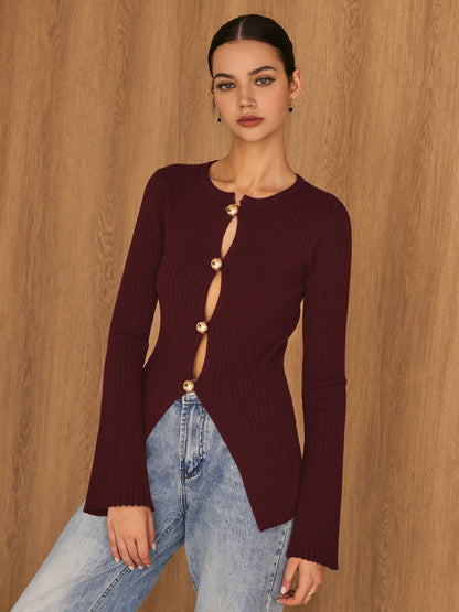 Classic Open Front Cable Sweater