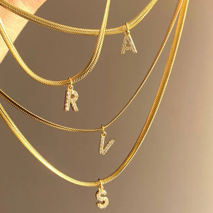 Golden Initials Necklace - Ella-A-Nora Luxe