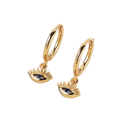 Protective Eye Drop Earrings in Gold/Silver - Pexav