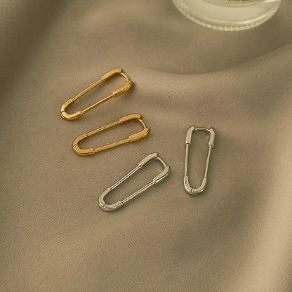 Gold/Silver Paperclip Earrings - Viola-Gold-Nora Luxe