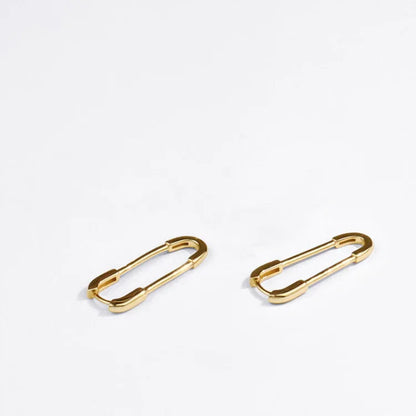 Metallic Paperclip Drop Earrings - Pexav