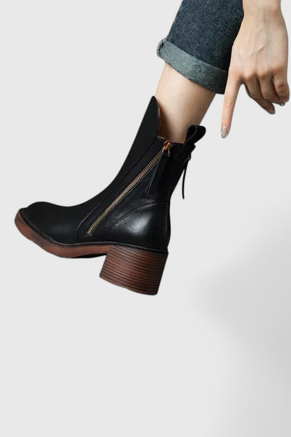 Chic Low Heel Ankle Boots for Women