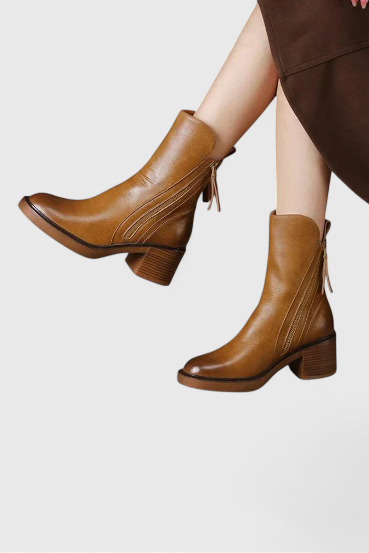 Chic Low Heel Ankle Boots for Women