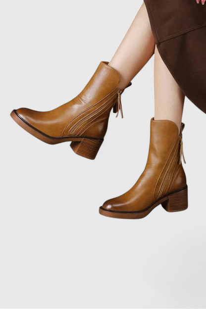 Chic Low Heel Ankle Boots for Women