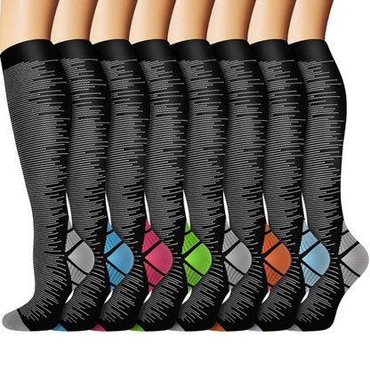 Gradual Compression Copper Socks 15-20mmHg (8 Pairs) - StepRelief-Varied 2-S-M-Nora Luxe