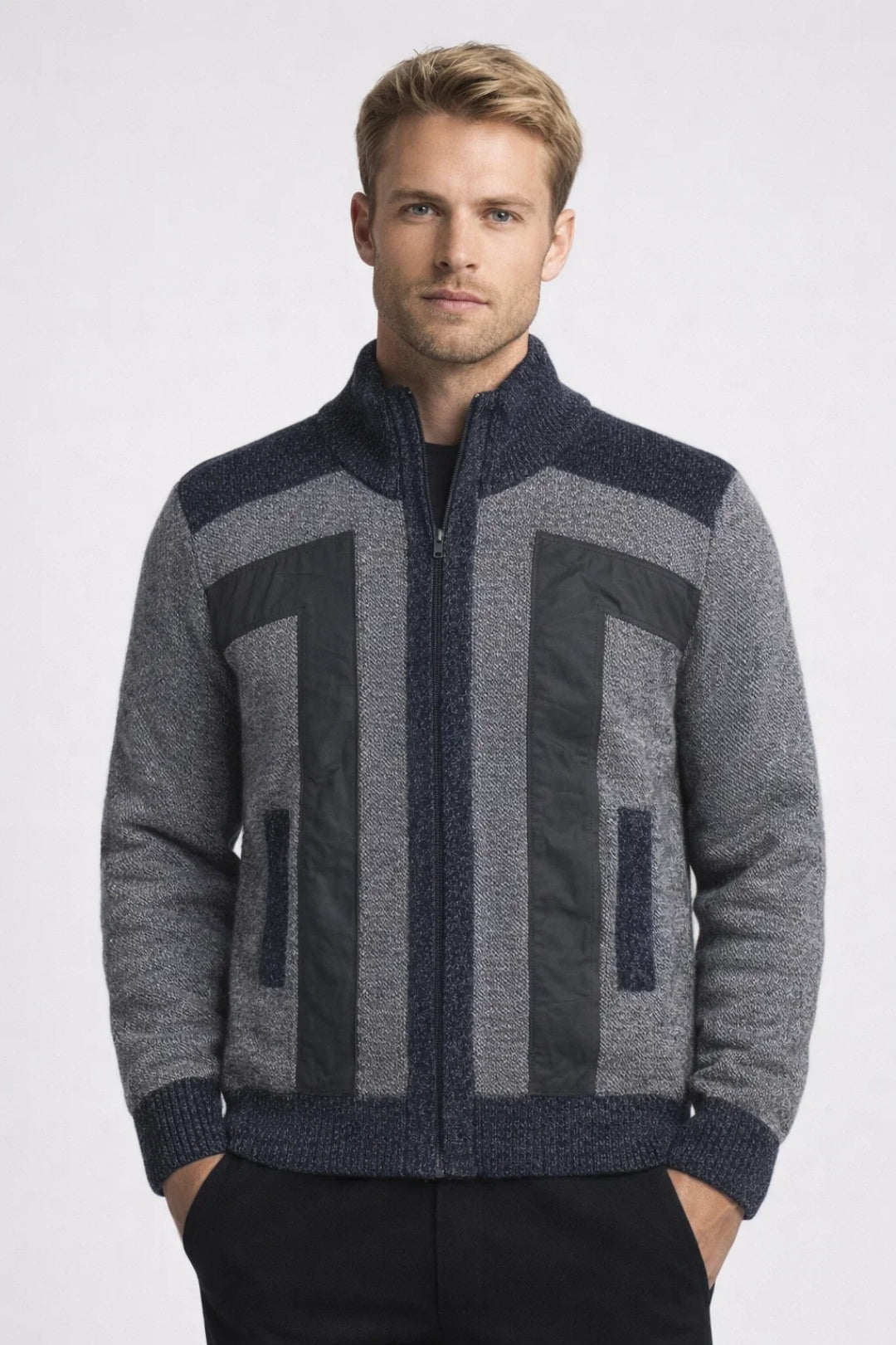 Classic Men's Zipper Sweater - Olytrend