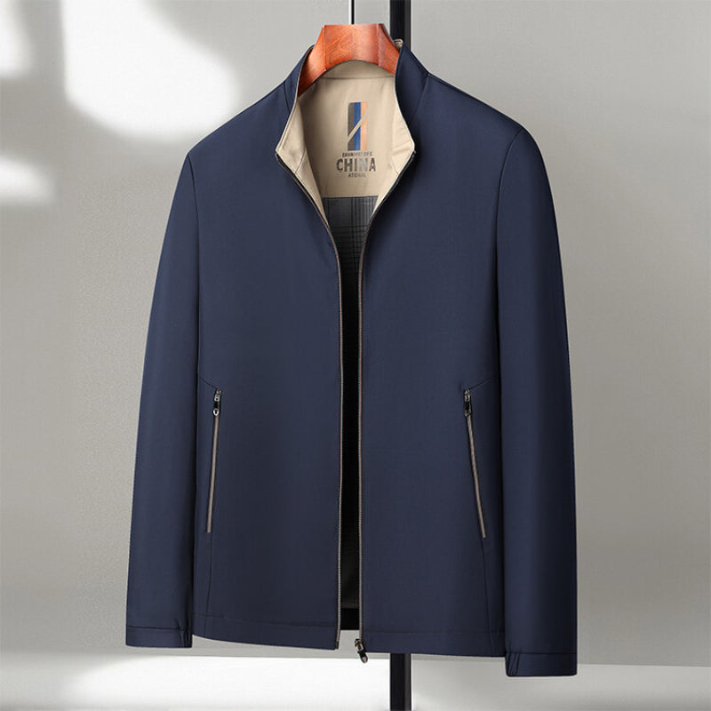 Classic Men's Collar Leather Jacket