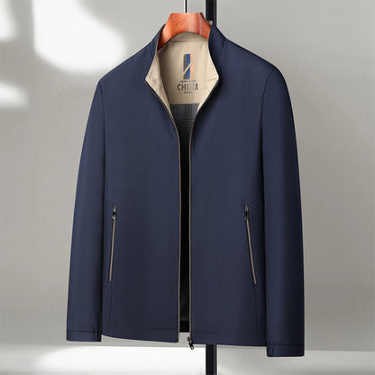Classic Men's Collar Leather Jacket