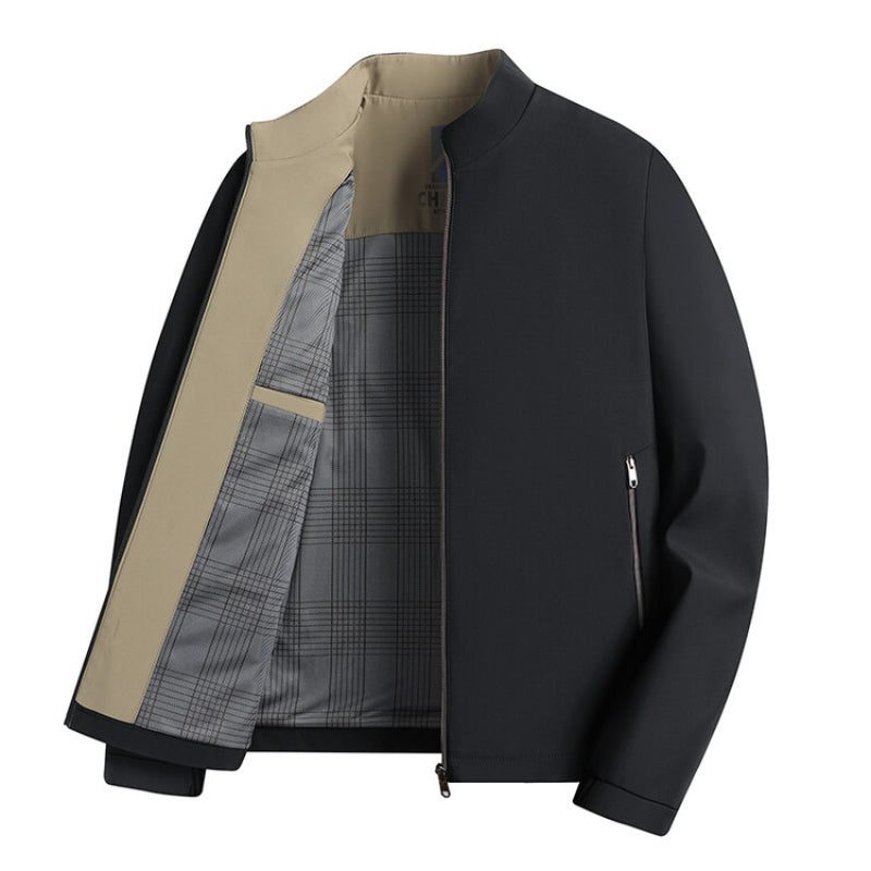 Classic Men's Collar Leather Jacket