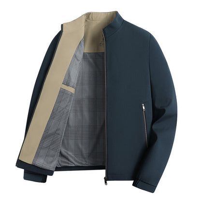 Classic Men's Collar Leather Jacket