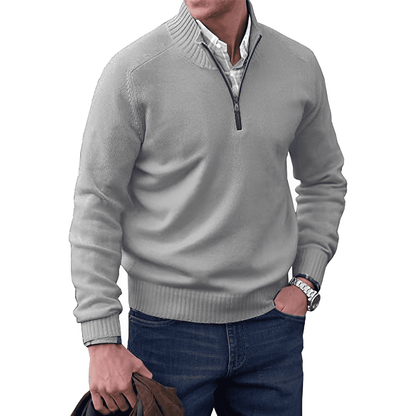 Men's Cozy Wool Quarter Zip Sweater