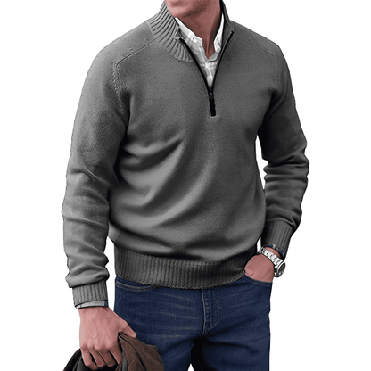 Men's Cozy Wool Quarter Zip Sweater