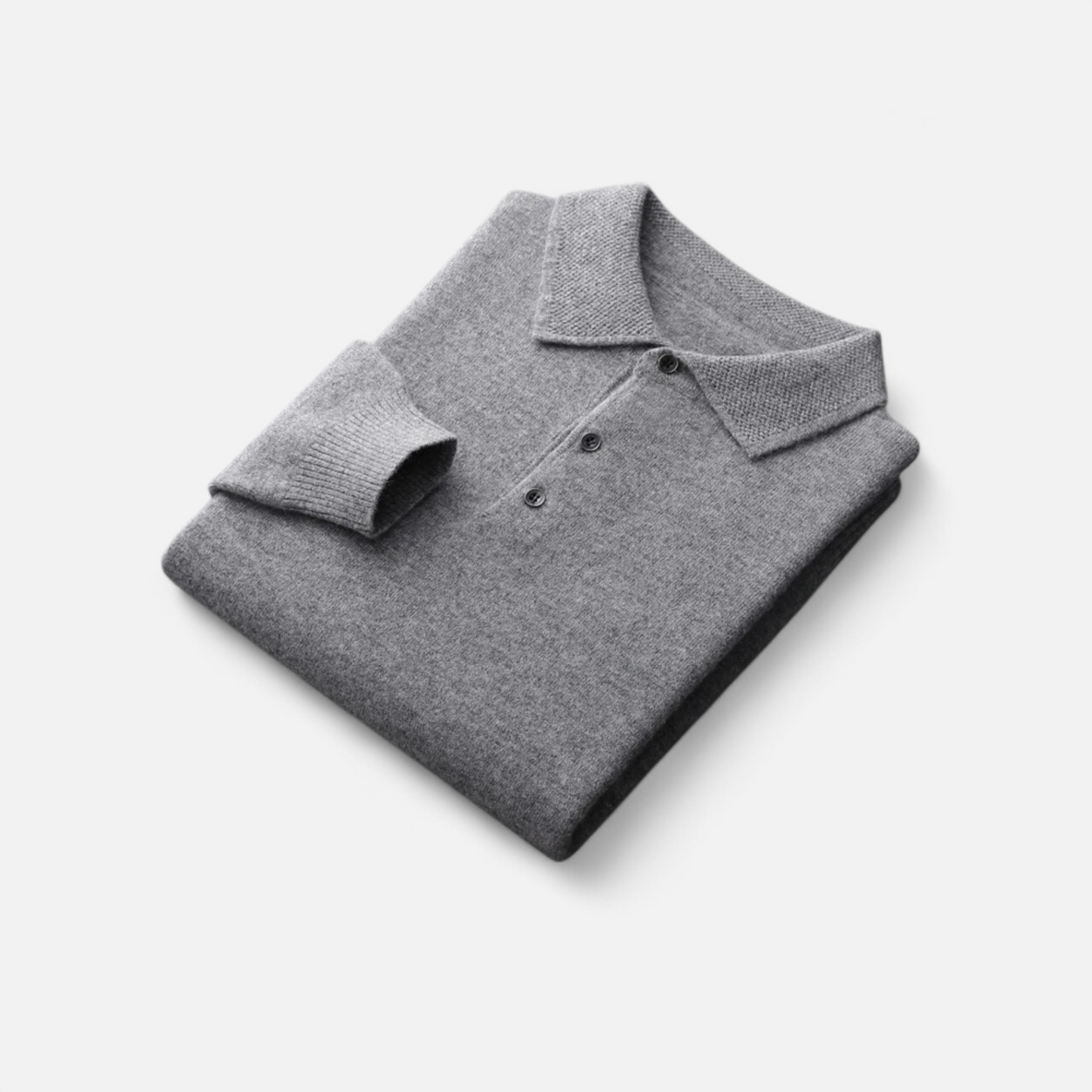 Men's Simple Long Sleeve Polo Shirt