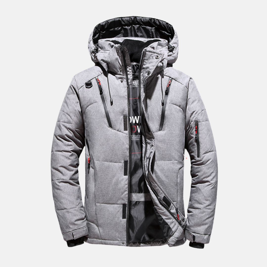Warm Hooded Down Puffer Jacket for Men