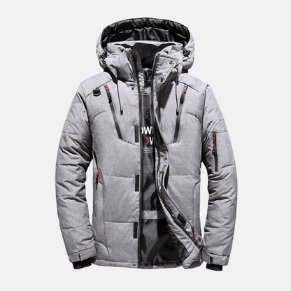 Warm Hooded Down Puffer Jacket for Men