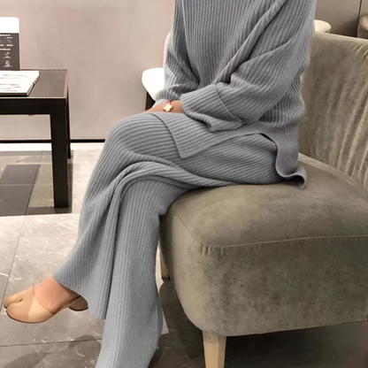 Cozy Crew Neck Sweater Pants Set