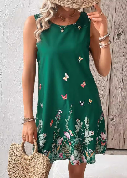 Loose Fit Floral Sundress for Women