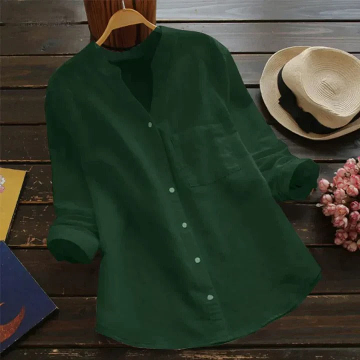 Relaxed Fit Women's Long Sleeve Blouse
