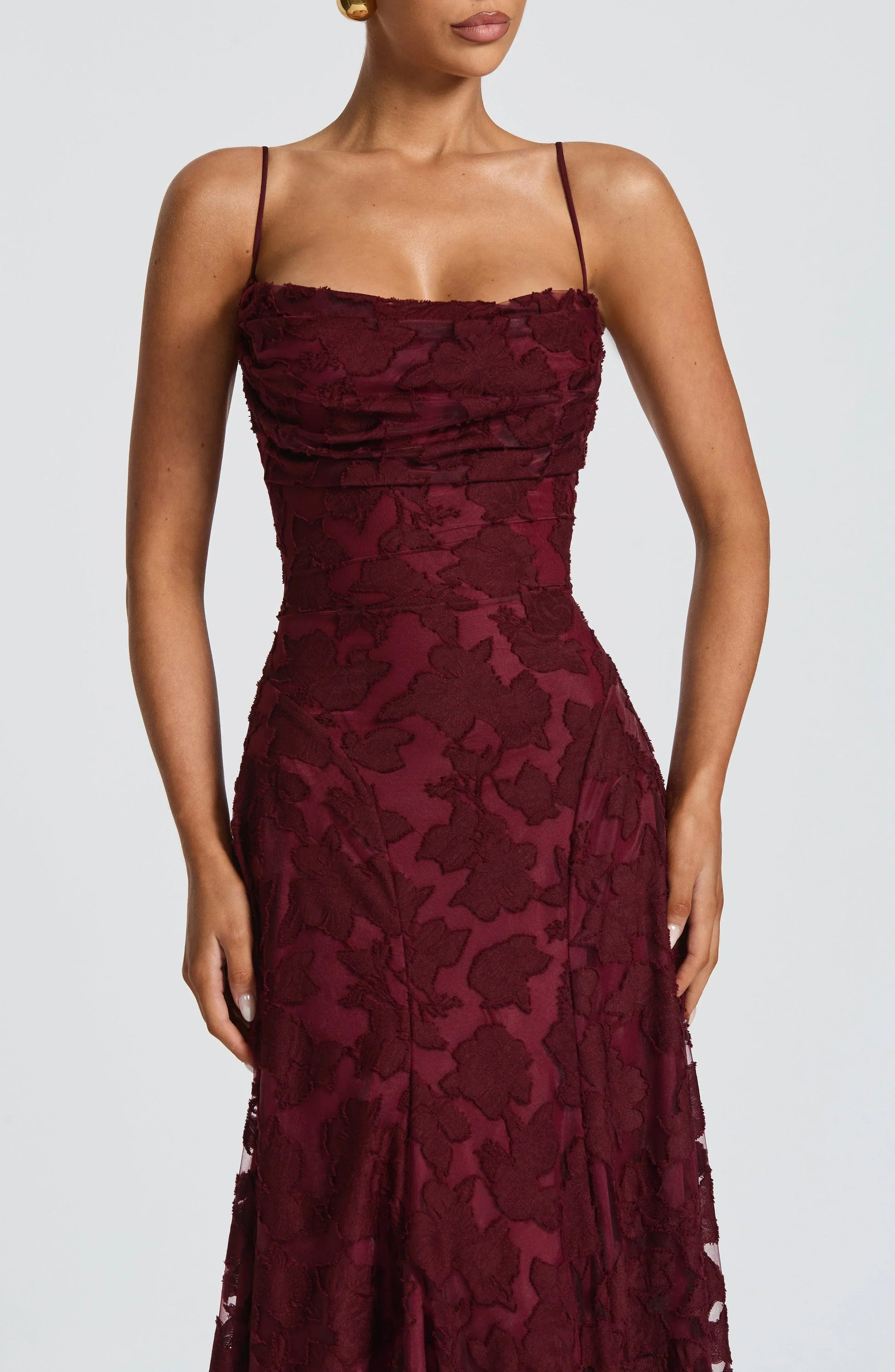 Image of Greta | Women's Spaghetti Strap A-Line Maxi Dress