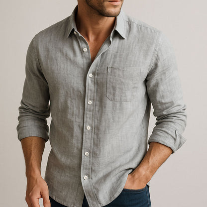 Classic Fit Casual Button Down Shirt for Men