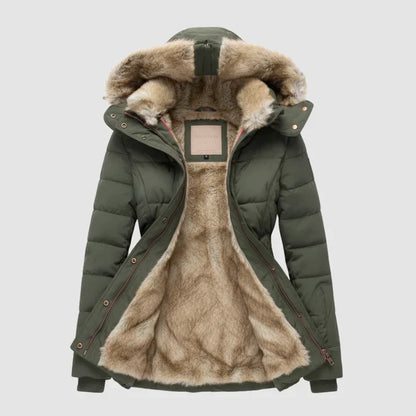 Ladies Warm Insulated Parka Coat