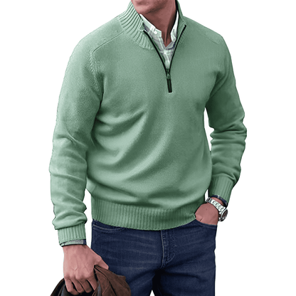 Men's Cozy Wool Quarter Zip Sweater