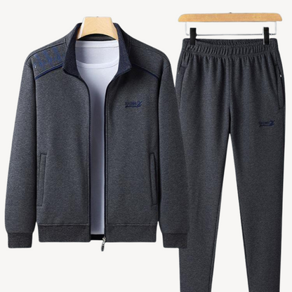 Relaxed Fit Zip Up Tracksuit Set - Nocini