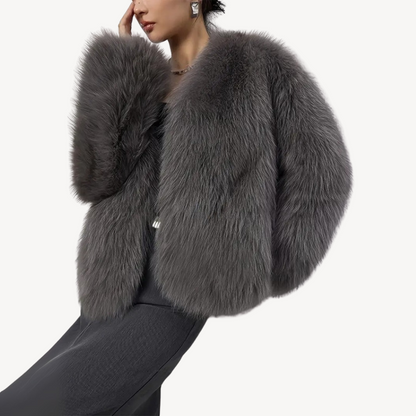 Warm Ladies Faux Fur Winter Coat - Nocini