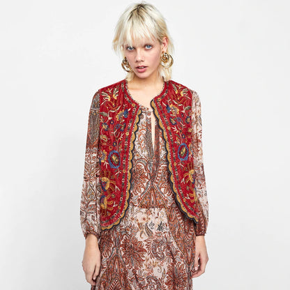 Elegant Floral Quilted Vest