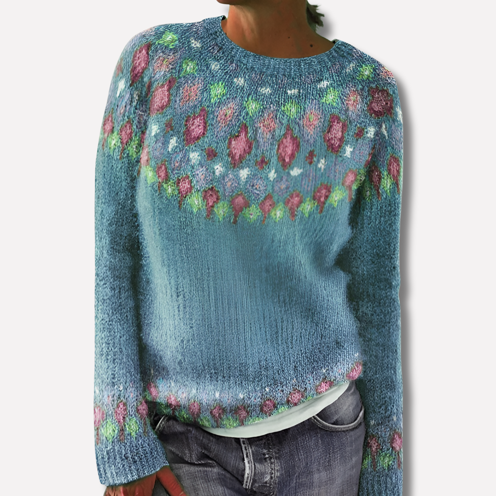 Ladies' Patterned Warm Wool Jumper