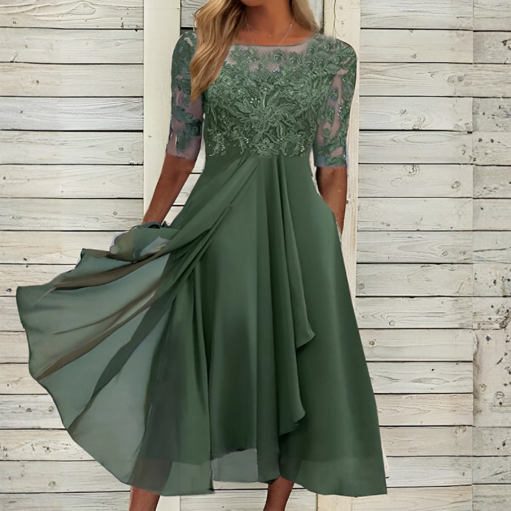 Long Sleeve Floral Maxi Dress for Women - Olytrend