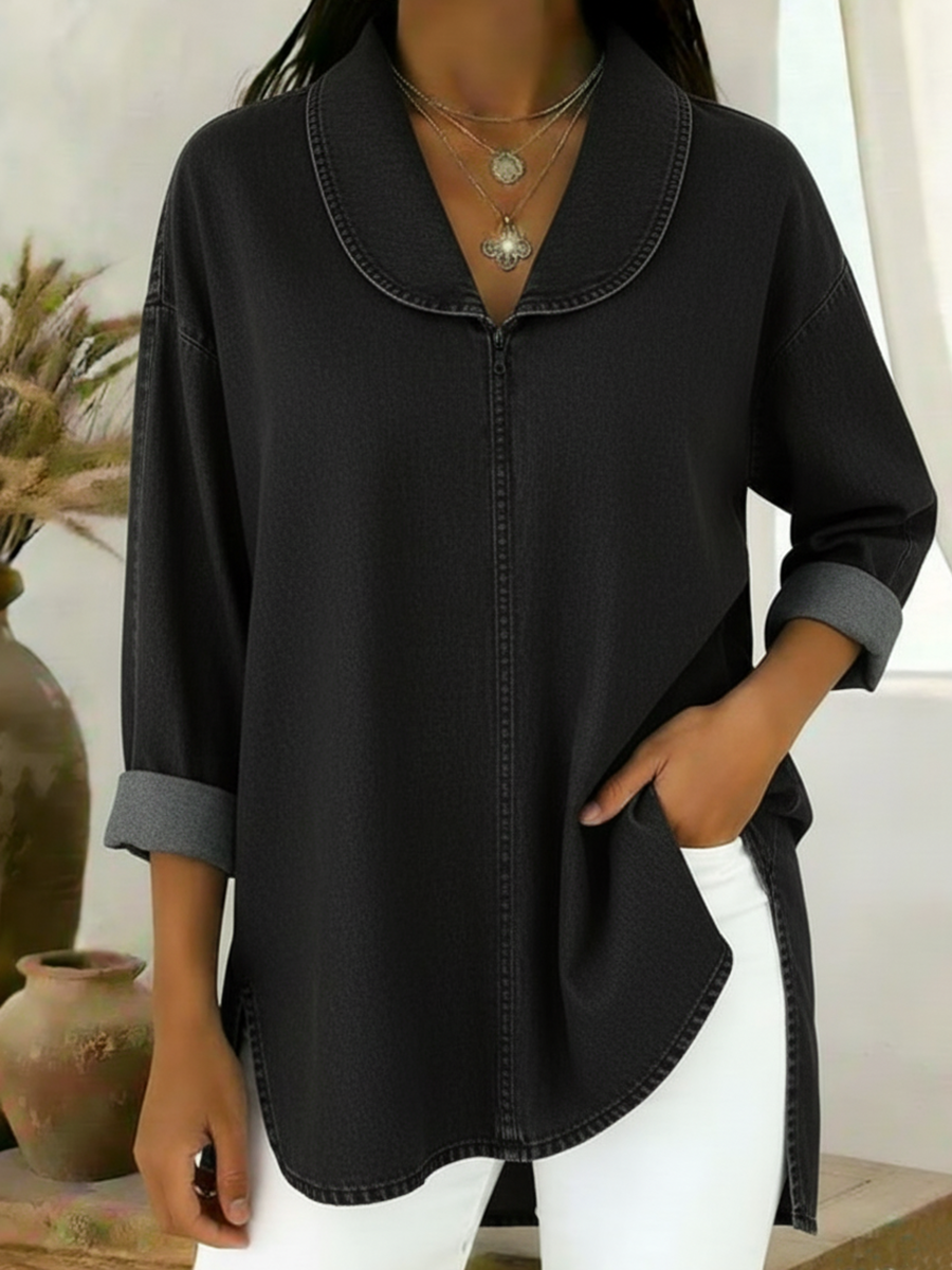 Image of Hailey | Women's Oversized Collar Blouse