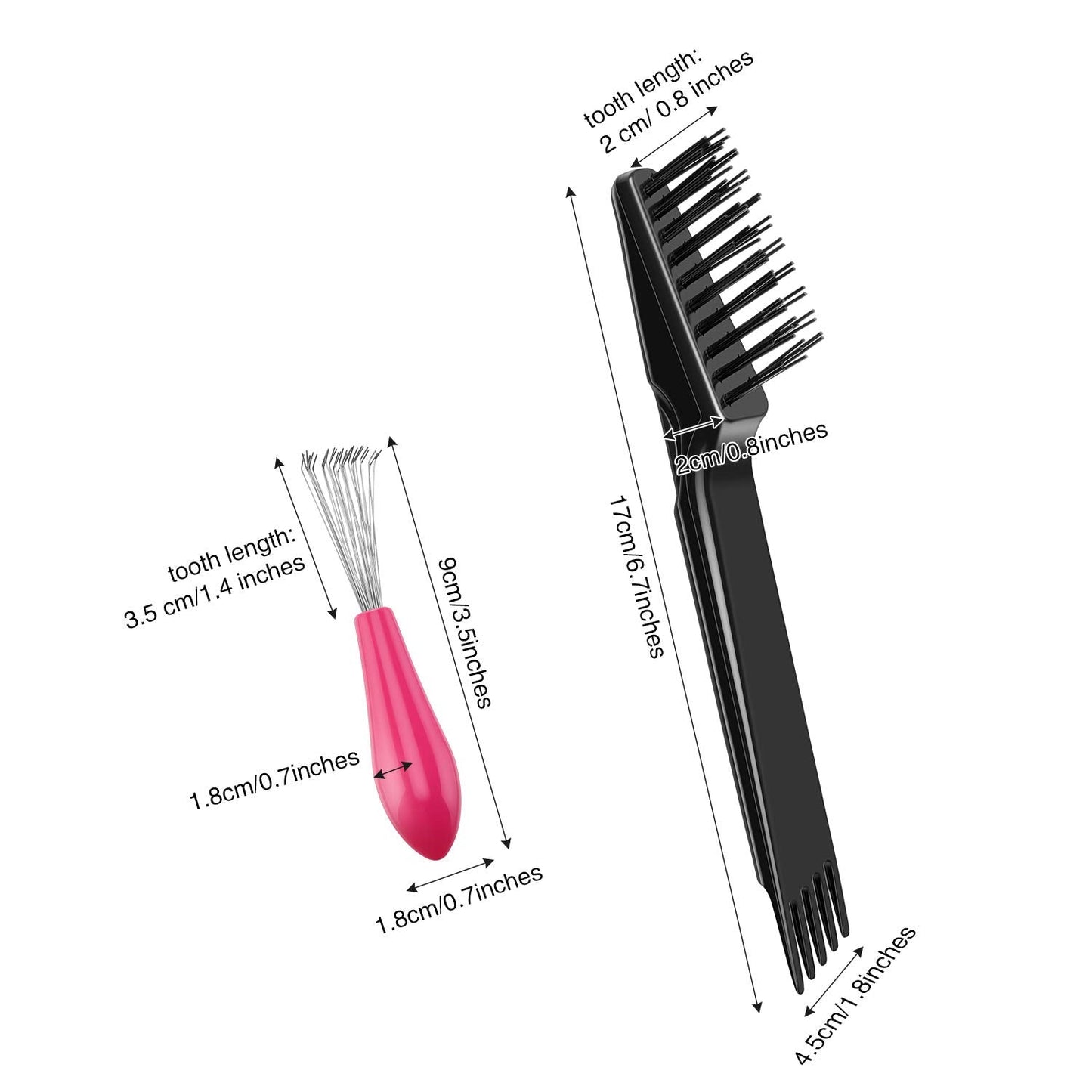 Hairbrush Cleaning Set – 2 Pieces-Black-Nora Luxe