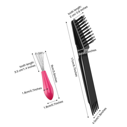 Hairbrush Cleaning Set – 2 Pieces-Black-Nora Luxe