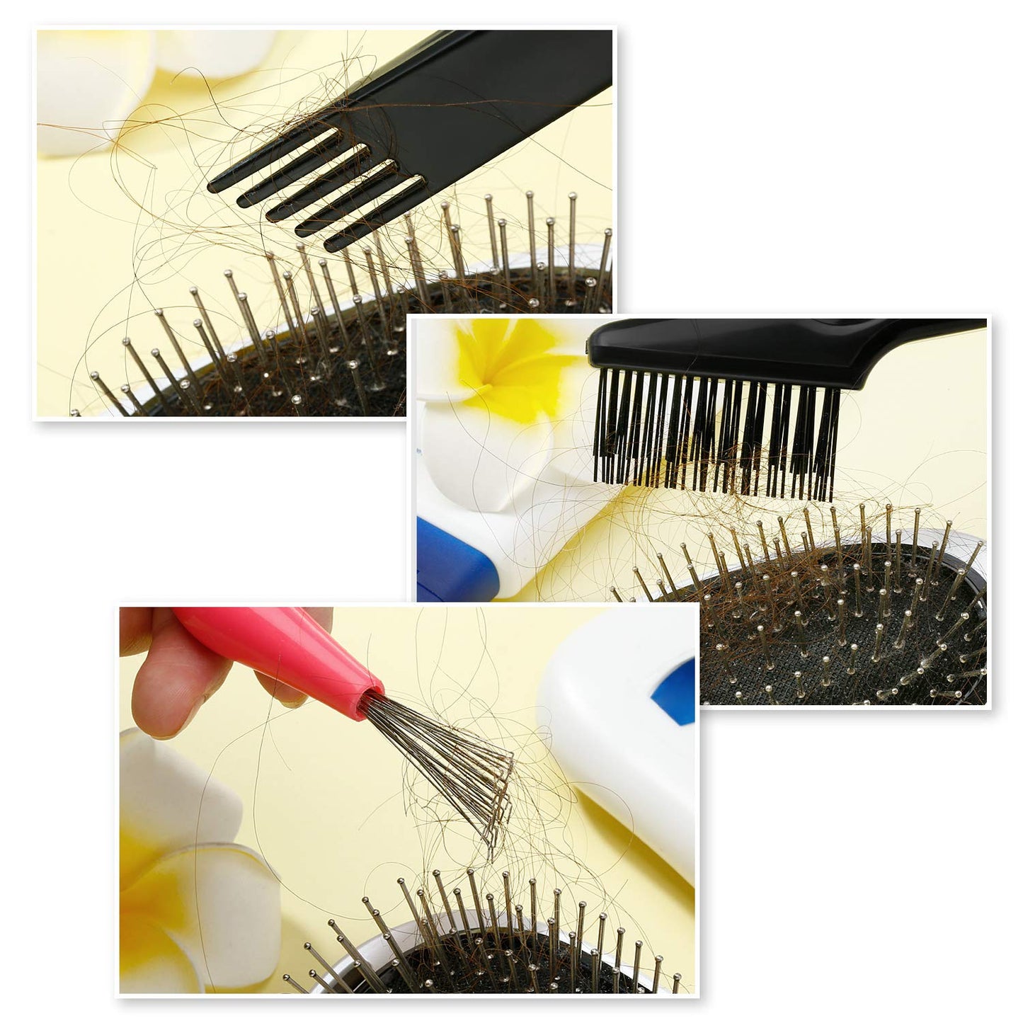 Hairbrush Cleaning Set – 2 Pieces-Black-Nora Luxe