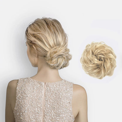 Hairextension Scrunchie – BunPop-Blonde Mix-Nora Luxe