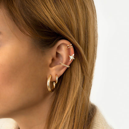 Half-Round Earrings - Elodie-Gold-Nora Luxe