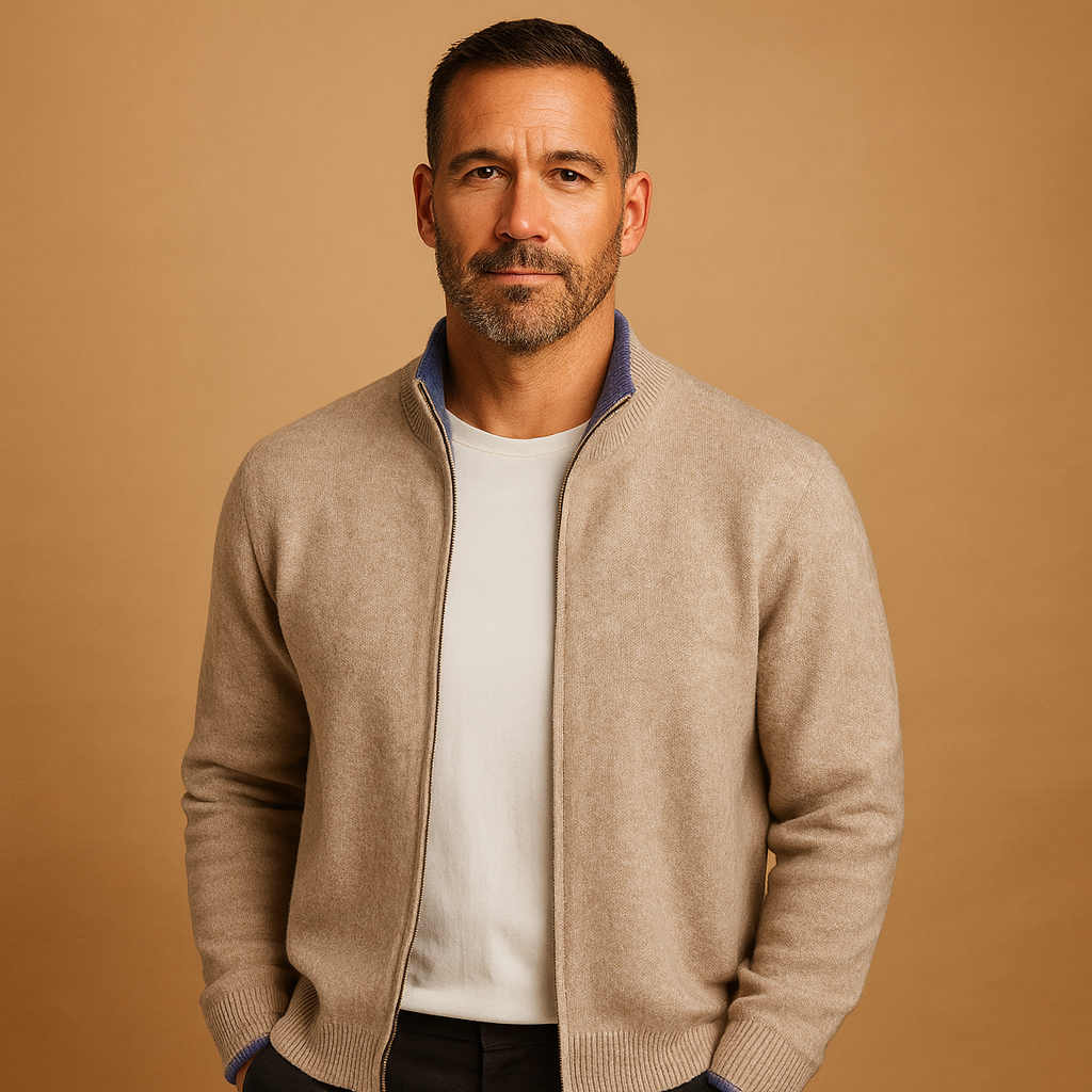 Men's Crew Neck Ribbed Sweater - Nocini