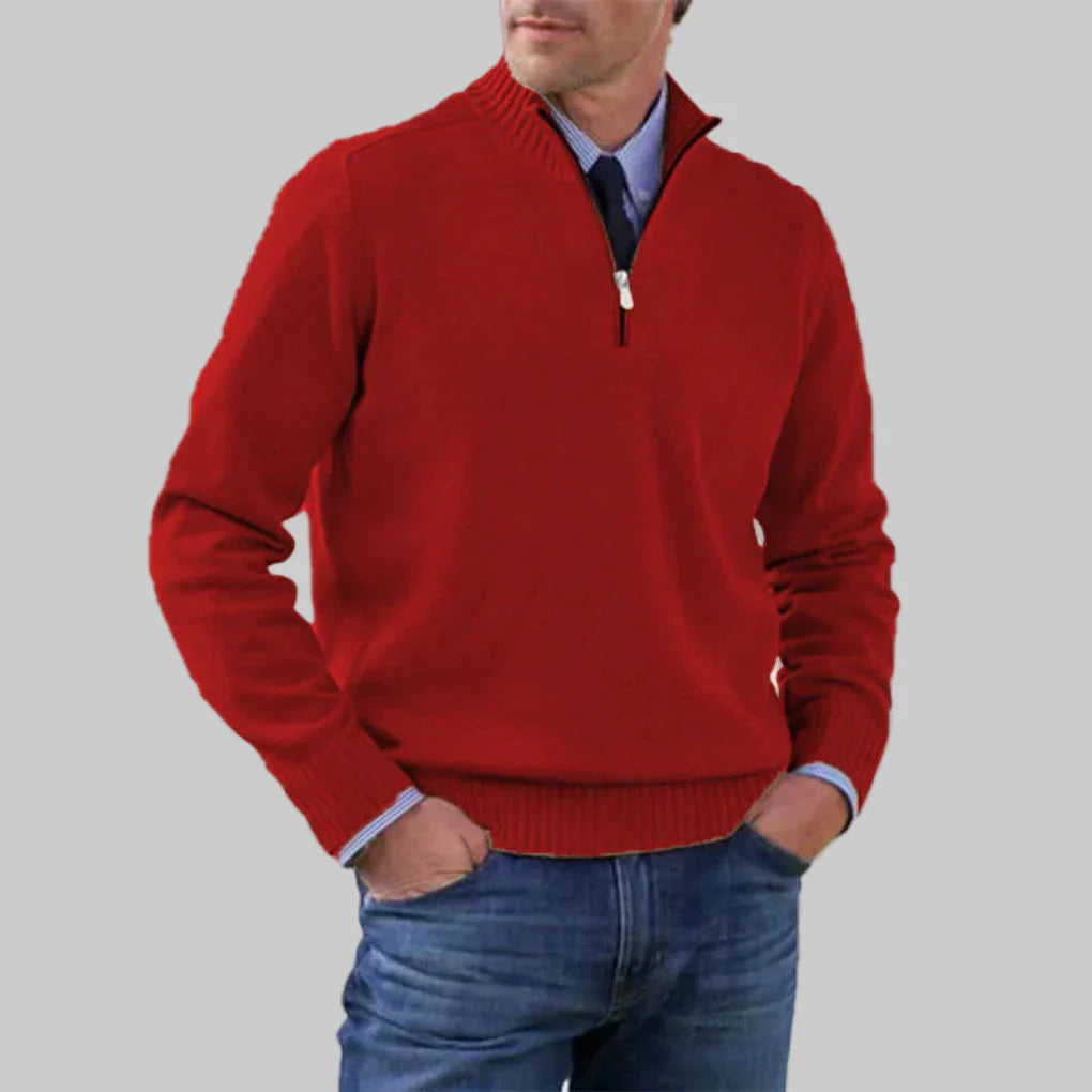 Classic Crew Neck Mid Layer Sweater - Olytrend