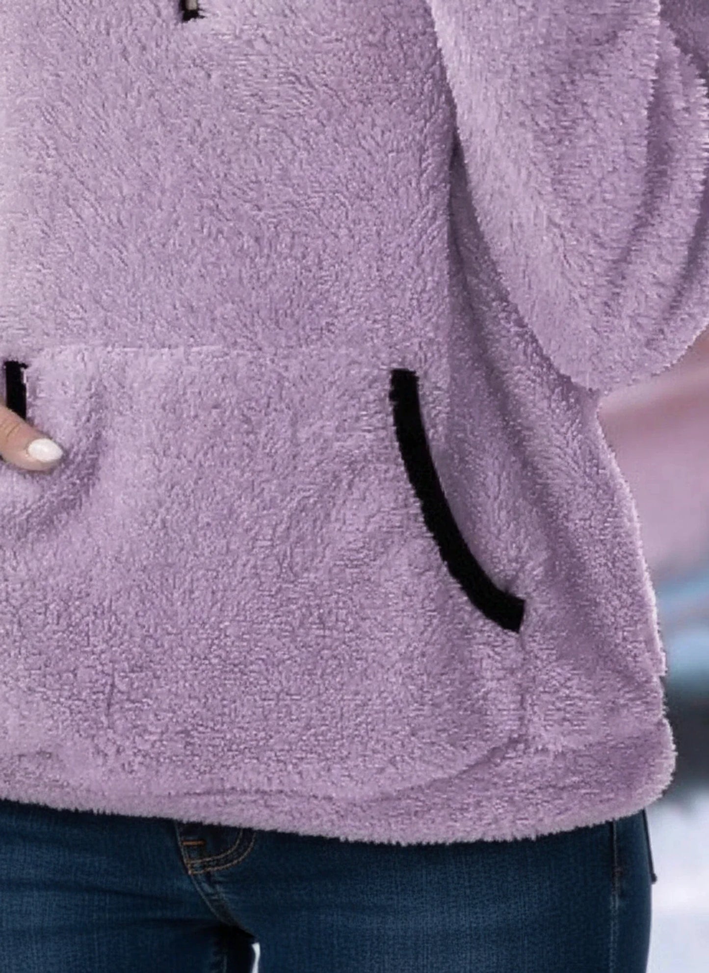 Warm Fleece Pullover Sweater for Ladies