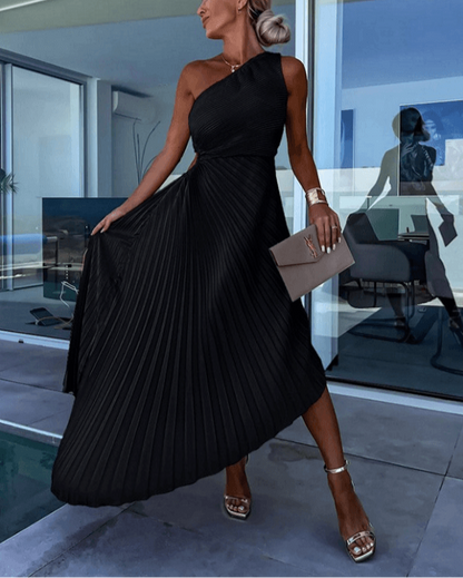 Chic Off Shoulder Floor Length Maxi Dress