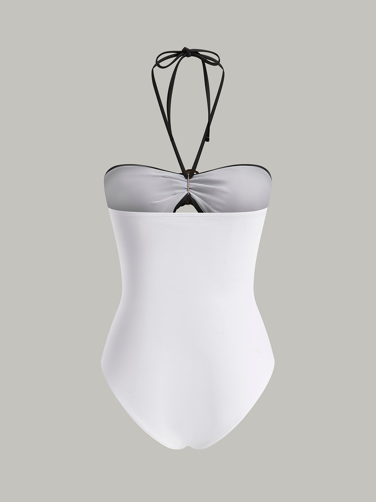 Sleek Cut Out Metal Bikini One Piece Swimsuit